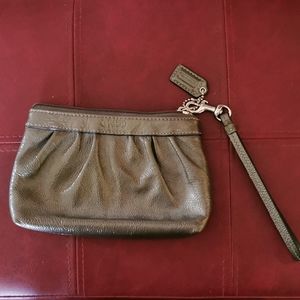 COACH Gray wristlet